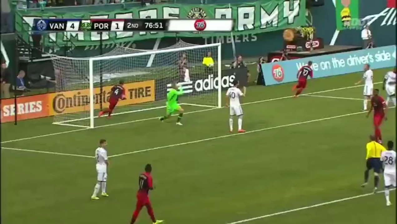 GOAL  Gaston Fernandez heads in a Valeri cross   Portland Timbers vs Vancouver Whitecaps