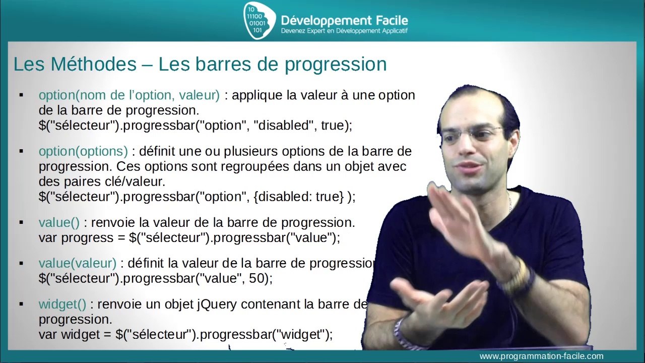 Profitez du Framework JavaScript jQuery UI pour vos barres de progression loading