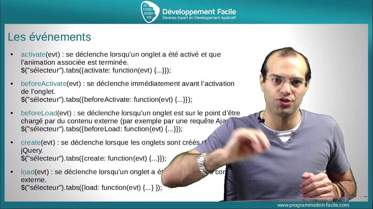 Créez rapidement un menu avec onglets avec le Framework JavaScript jQuery UI