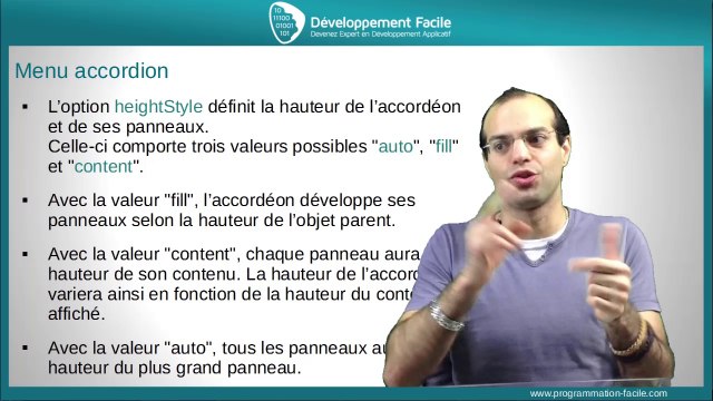 Utilisez toutes les possibilité du Framework JavaScript jQuery UI pour votre menu accordion - partie 2