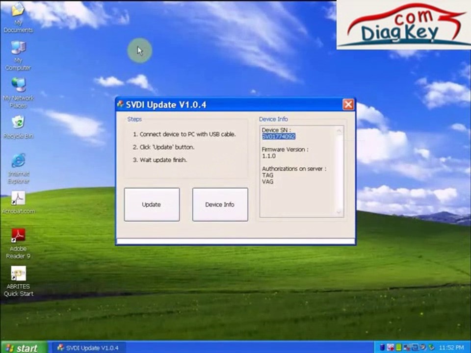How to see serial number with SVDI