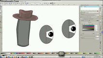 Inkscape   GIMP Dibujo Anime Caricatura Pigis Con Sombrero Practica Vectores