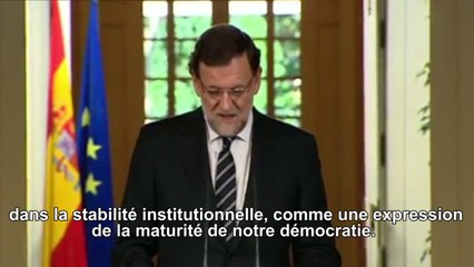 Rajoy annonce l'abdication du roi d'Espagne