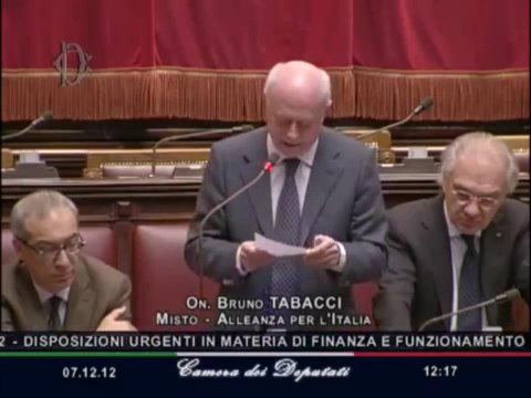 Tabacci - Berlusconi stacca spina al Pdl (07.12.12)
