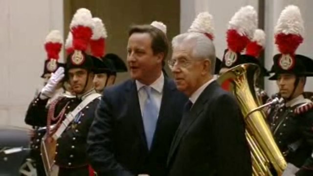 Roma - Arrivo del Primo Ministro britannico, David Cameron (13.11.12)