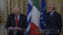 Napolitano - Dichiarazioni stampa con il Presidente Papoulias (17.09.12)