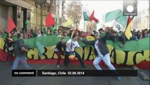 Thousands march for the legalisation of marijuana in Chile