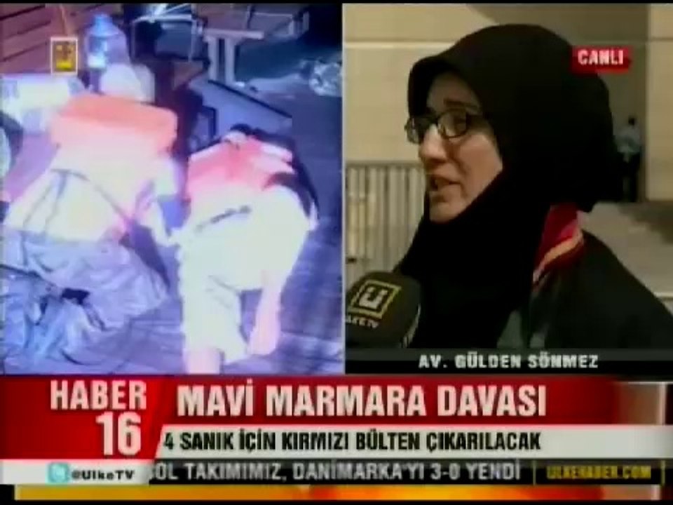 Mavi Marmara katılımcısı , İHH-İnsani Yardım Vakfı Yönetim Kurullu üyesi Av. Gülden SÖNMEZ, Mavi Marmara Ceza Davası’ nda çıkan yakalama ve tutuklama kararlarını ÜLKETV’ ye değerlendirdi.