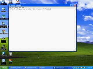 How to make blank Comment on Facebook