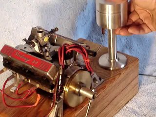 World's Smallest running v8 engine