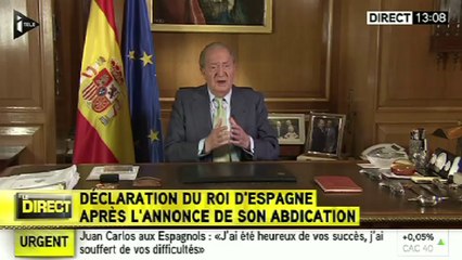 Le discours de Juan Carlos en vidéo