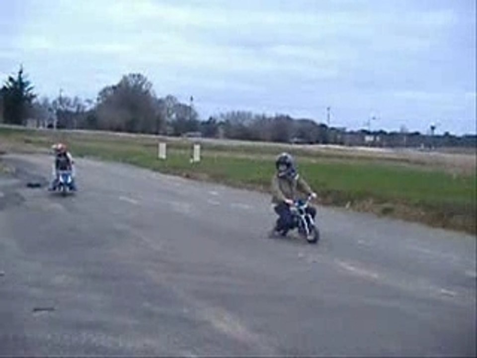 pocket bike par les crazy bikers