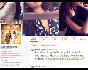 Sonakshi turns 27 gifts herself tattoo