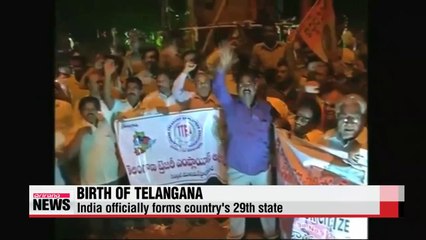 India celebrates new state of Telangana