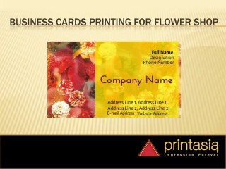 Flower Shop Visiting and business Cards | Printasia.in