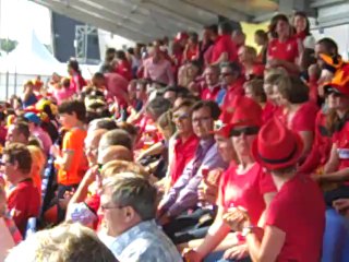 Red Lions throwing Chokotoffs in public