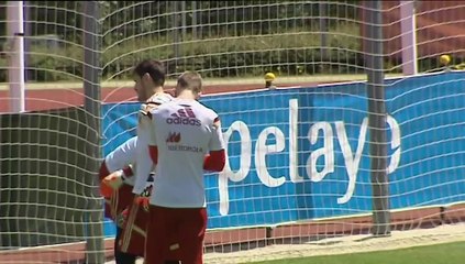 Diego Costa trains with rest of Spanish national team