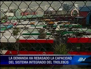 El trolebús de Quito en emergencia