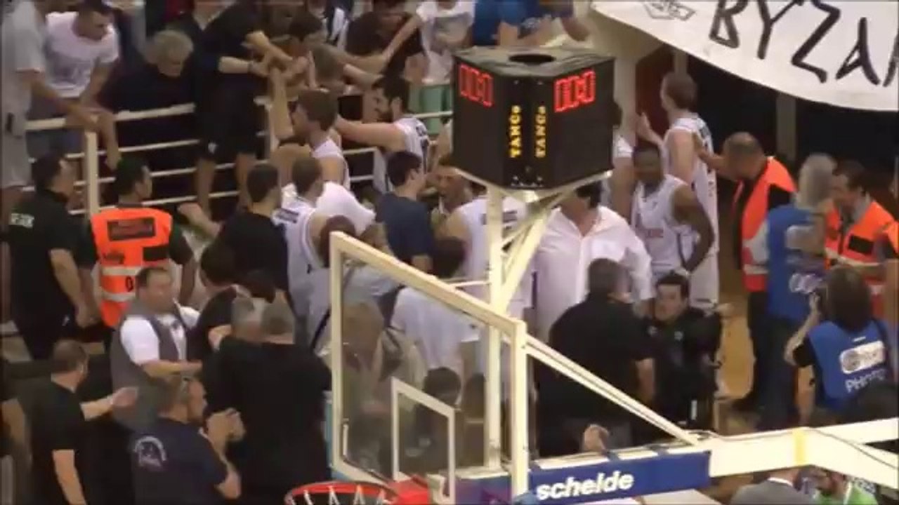 PAOK great celebration with disabled fan