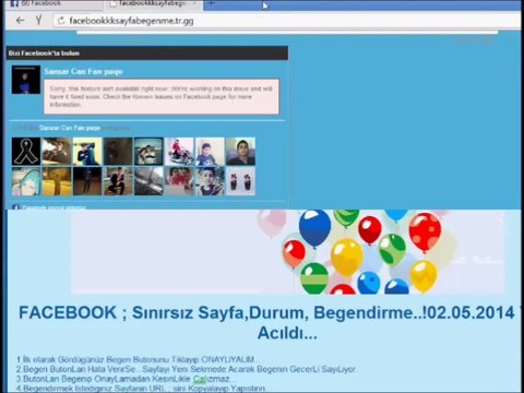 TEK CALISAN FACEBOOK SAYFA DURUM KASMA HILESİ ...yeni cıktı Sınırsız Begeni