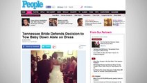 Controversy Follows After Bride Weds With Infant Attached to Dress Train