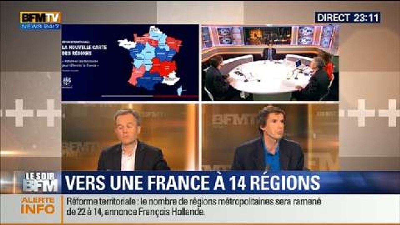 Le Soir BFM: Réforme territoriale: vers une France à 14 régions ? - 02/06 1/3