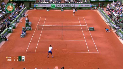 G.Monfils v G.Garcia Lopez 2014 French Open mens R4 Highlight