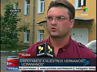 Rusos se solidarizan con ciudadanos del este de Ucrania