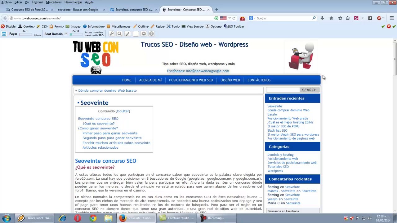 Seoveinte - Concurso seo foro20 2014