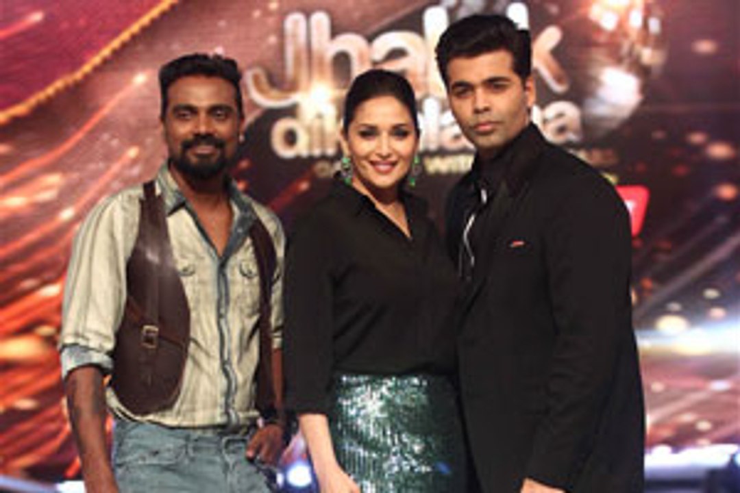 Karan, Madhuri, Remo at the press meet of Jhalak Dikhhla Jaa
