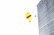 Base jumping from a 85m tower in Ryttervik, Egersund, Norway - Base Jump