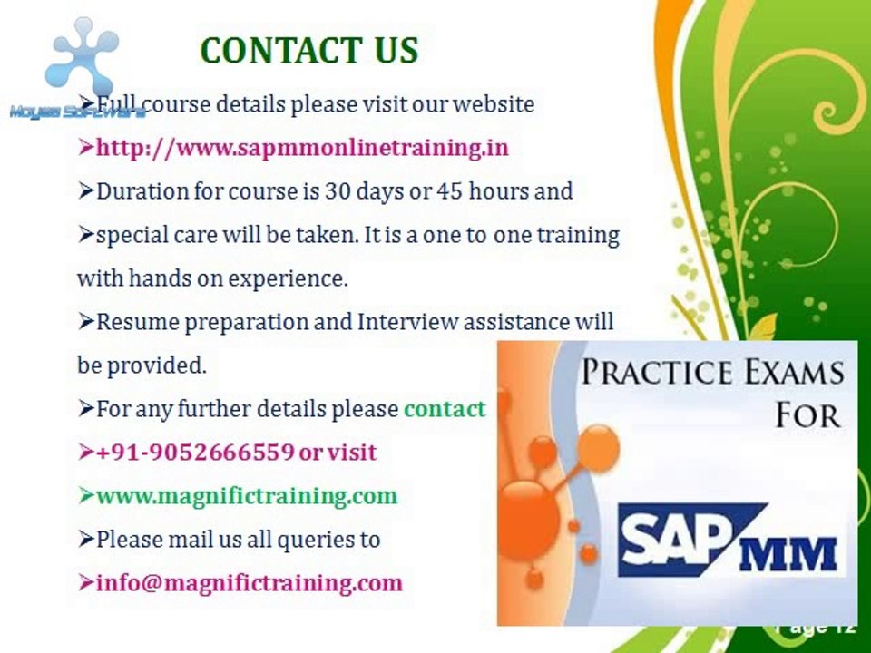 Sap MM Online Training in canada,pune