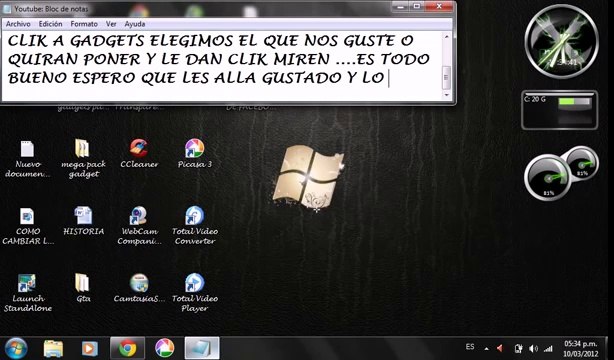 COMO ACTIVAR GADGETS DE WINDOWS 7 FACIL Y RAPIDO