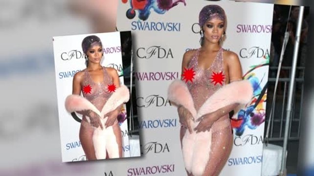 Rihanna Shocks in an Incredibly Sheer Dress