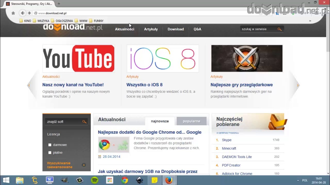 Wysuwany pasek adresowy w Mozilla Firefox