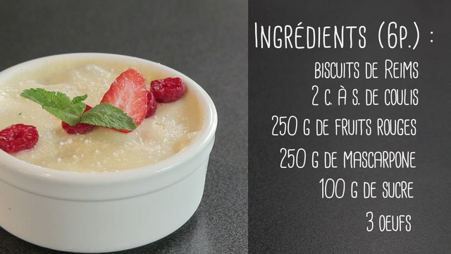 Recette du tiramisu aux fruits rouges - Vie Pratique Gourmand