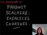 Produit scalaire exercices corrigés