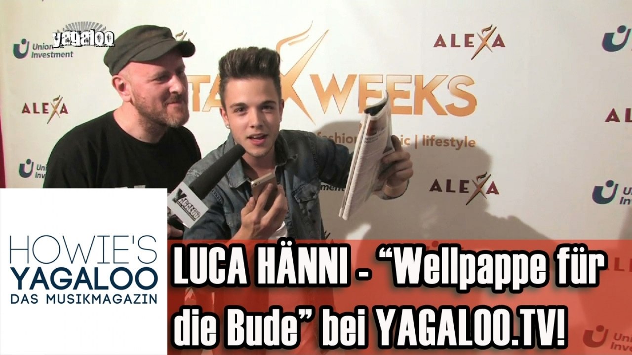 Luca Hänni mit WELLPAPPE FÜR DIE BUDE