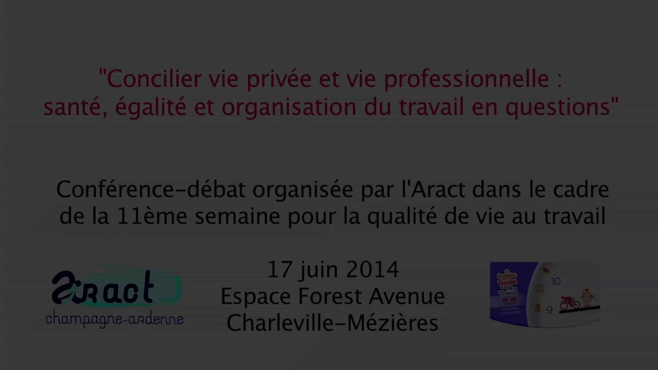 Conférences-débats "Concilier vie privée et vie professionnelle"