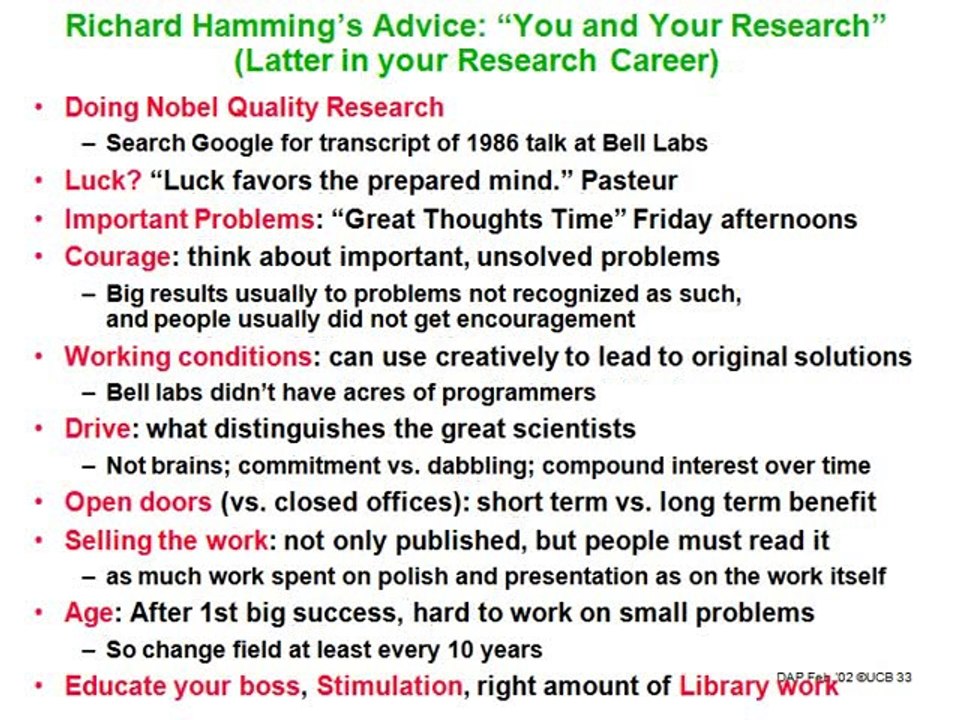 how to have a bad career in research or academia