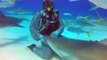 Diver Pets and Plays With Friendly Reef Shark