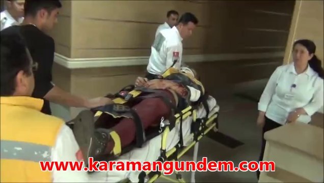 Karaman'da kamyonet ile motosiklet çarpıştı 1 ölü 1 yaralı