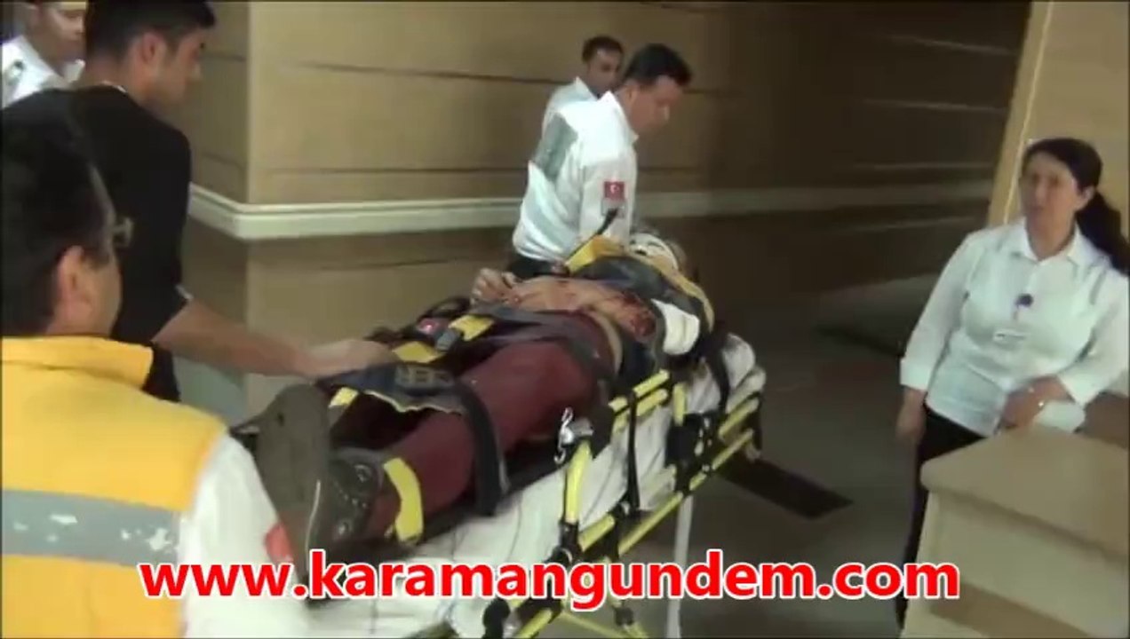 Karaman'da kamyonet ile motosiklet çarpıştı 1 ölü 1 yaralı