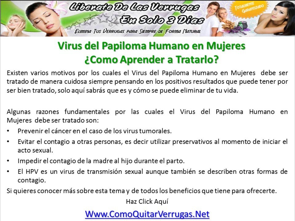 Virus Del Papiloma Humano En Mujeres