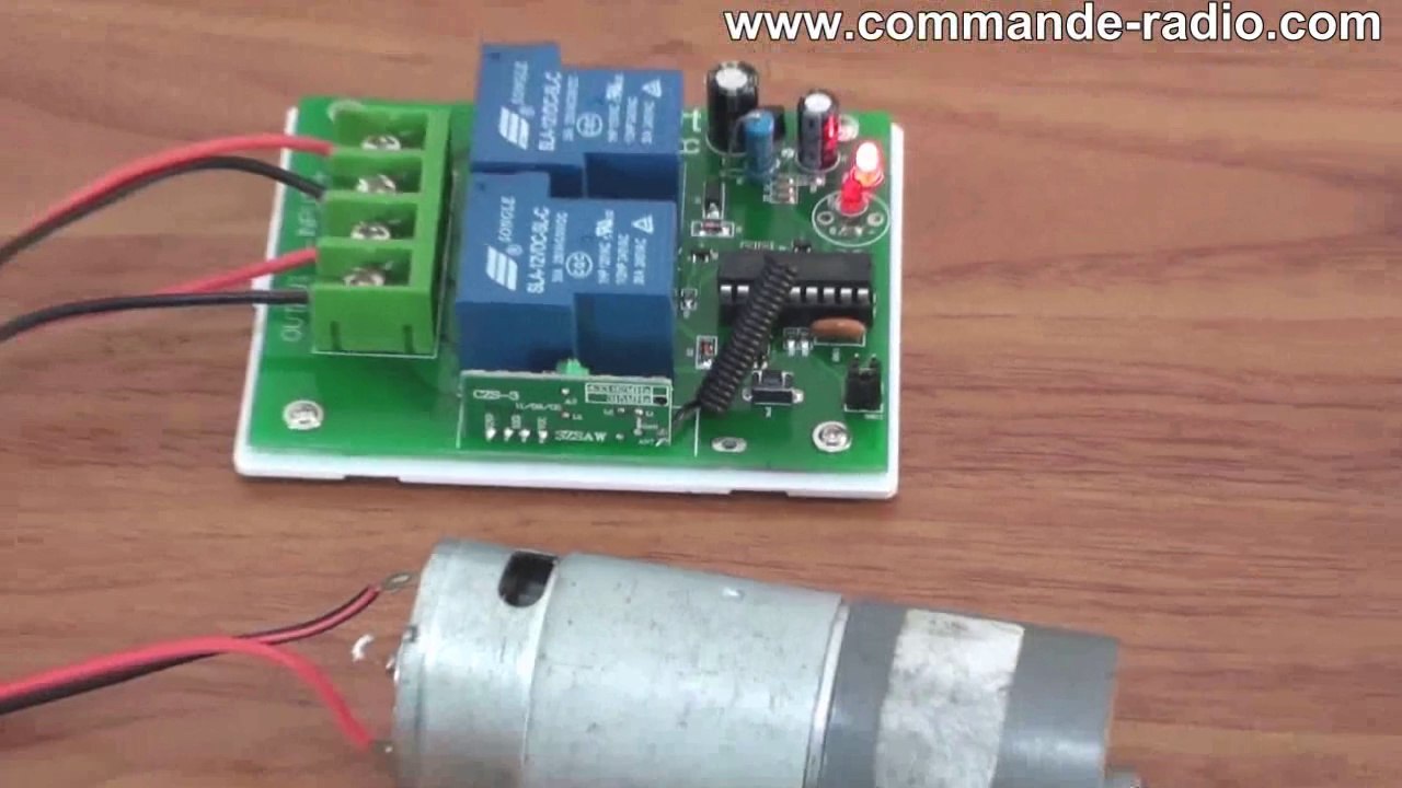 Kit Émetteur Récepteur Radio Contrôleur de Moteur 12V 24V 30A 1 Canal