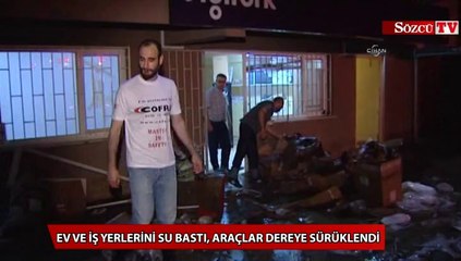 Télécharger la video: Ev ve iş yerlerini su bastı, araçlar dereye sürüklendi