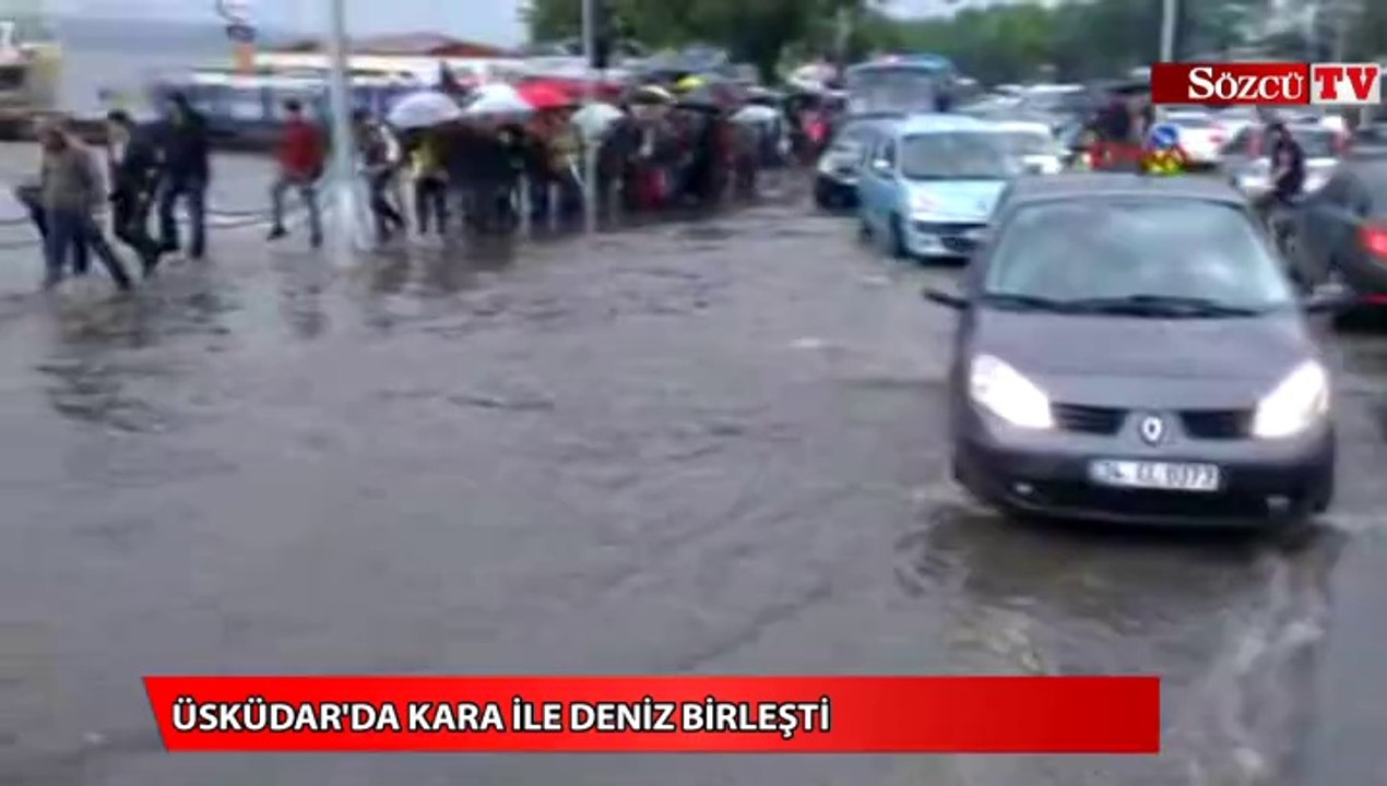 Üsküdar'da kara ile deniz birleşti