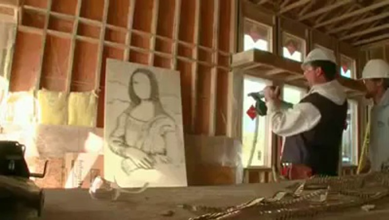 Çiviyle resim çizme sanatı..