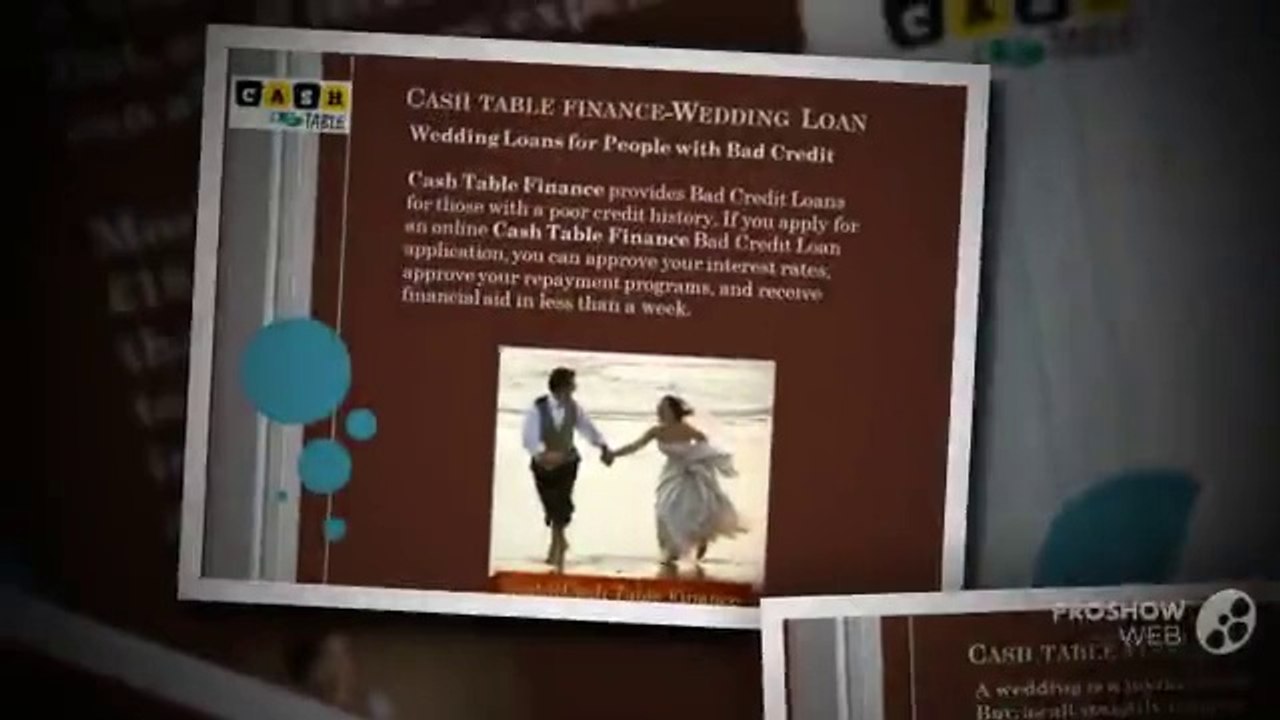 Cash Table Finance-Wedding Loan Lenders