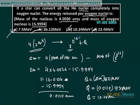IIT JEE Solution, Physics video lecture, Nuclear Physics X-Rays